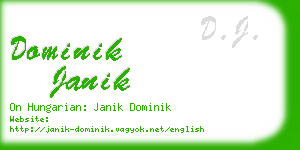 dominik janik business card